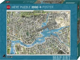HEYE Puzzle Map Art: Město popu