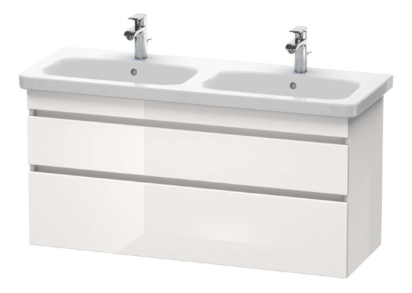 DURAVIT - DuraStyle Umyvadlová skříňka 61x123x45 cm, 2 zásuvky, lesklá bílá DS649802222
