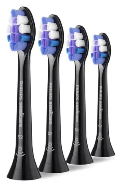 Philips Sonicare Sensitive HX6054/88 černá / Náhradní hlavice / 4 ks / extra měkké štětiny / Click-on (HX6054/88)