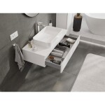 MEXEN/S - Orio koupelnová skříňka pod umyvadlo 100 cm s deskou, 1 šuplík, bílá mat 91A10-10023-1-BFC01