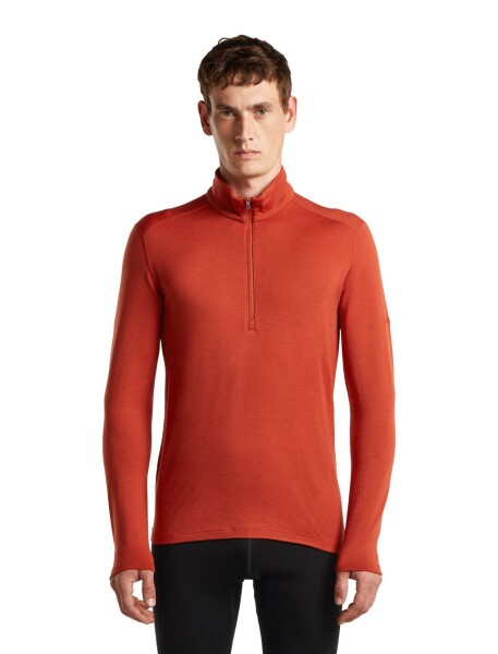 Pánské merino triko dlouhý rukáv, 1/2 zip ICEBREAKER Mens 260 Tech LS Half Zip, Agate velikost: S