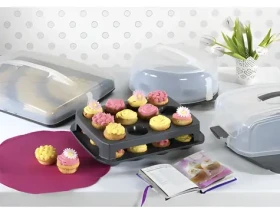 Xavax Tray Bake Transportation Box černá / Přepravní krabice na plech / 50×38 cm