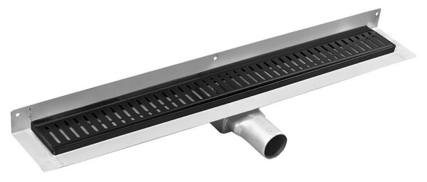 GELCO - MANUS ONDA nerezový sprchový kanálek ke stěně 950x112x55, černý, GMO25B GMO25B