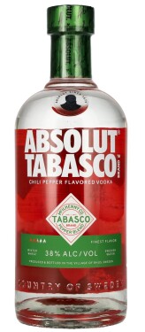 Absolut Tabasco Vodka 0,7L, 38%