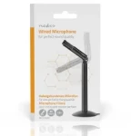 Nedis stolní mikrofon / Mikrofon / Kabelový / 3,5 mm jack / Všesměrový / 1,8 m kabel (MICSJ100BK)