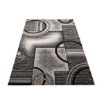 DumDekorace DumDekorace Originální šedohnědý koberec motivem abstraktních kruhů