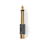 Nedis Mono audio adaptér jack 6.35 mm (M) - RCA (F) / pozlacený (CABW23935BKG)