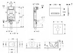 GEBERIT - Kombifix Modul pro závěsné WC s tlačítkem Sigma50, alpská bílá + Duravit ME by Starck - WC a sedátko, Rimless, SoftClose 110.302.00.5 NM8