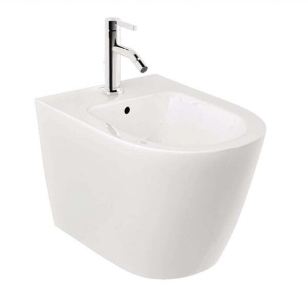 KLUDI - Resa R Závěsný bidet, otvor pro baterii, lesklá bílá 23BIW0143