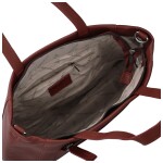 Módní dámská koženková kabelka na rameno Lamia, vínová