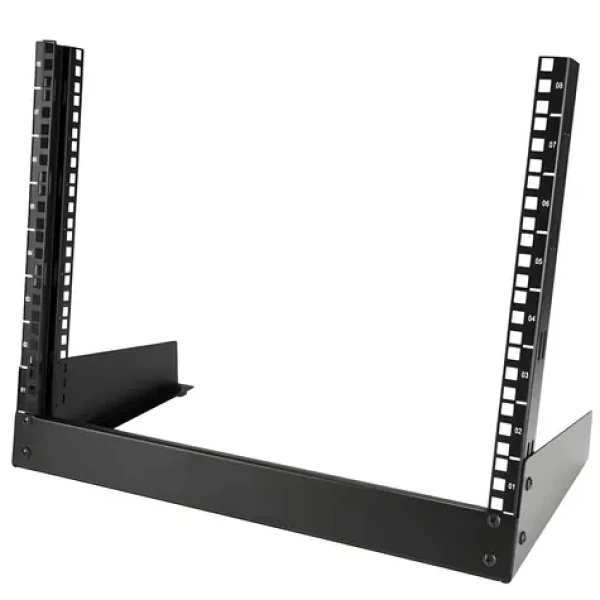 StarTech Otevřený rack 8U černý / Otevřený rack / 19" / max. nosnost 50 kg / ocel (RK8OD)