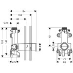 AXOR - Montážní tělesa Těleso ventilu pod omítku 10971180