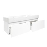 Koupelnová skříňka s umyvadlem SAT B-WAY 119x30x45 cm bílá lesk BWAY120WU2 BWAY120WU2