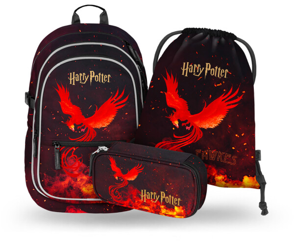 Školní batohový 3-dílný set BAAGL CORE - Harry Potter Fénix (batoh, penál, sáček)