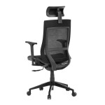 Kancelářská židle, černá látka, plastový kříž, výškově stavitelné područky, kolečka pro tvrdé podlahy