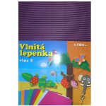 Vlnitá lepenka B4 fialová - rovná vlna, 10ks