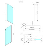 GELCO LORO Vanová zástěna 750 čiré sklo, GN1175 GN1175