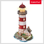 CubicFun - Puzzle 3D s LED Noční edice: Maják 72 dílků
