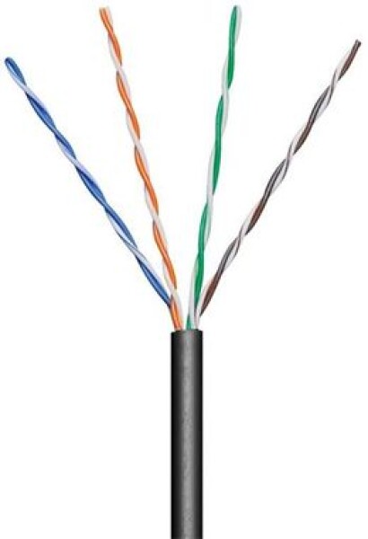 Goobay UTP Cat5e Kabel 4x2 drát 100m šedá / AWG24 / venkovní provedení (4040849571985)