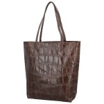 Módní dámská kožená kabelka na rameno Naysa, tmavě hnědá