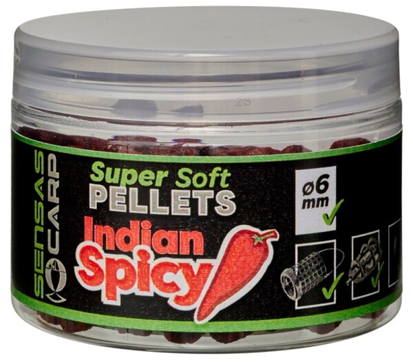 Sensas Pelety Super Soft Indian Spicy 60g,Sensas Pelety Super Soft Indian Spicy 60g