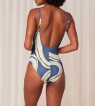 Dámské jednodílné plavky Summer Allure OP 01 modré/ecru - Triumph 48C