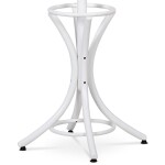 Věšák dřevěný stojanový, masiv topol a bříza, bílý matný lak, výška 185 cm