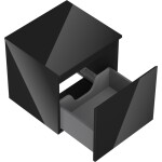 MEXEN/S - Orio koupelnová skříňka pod umyvadlo 50 cm s deskou, 1 šuplík, černá lesk 91A10-05047-1-BFC70
