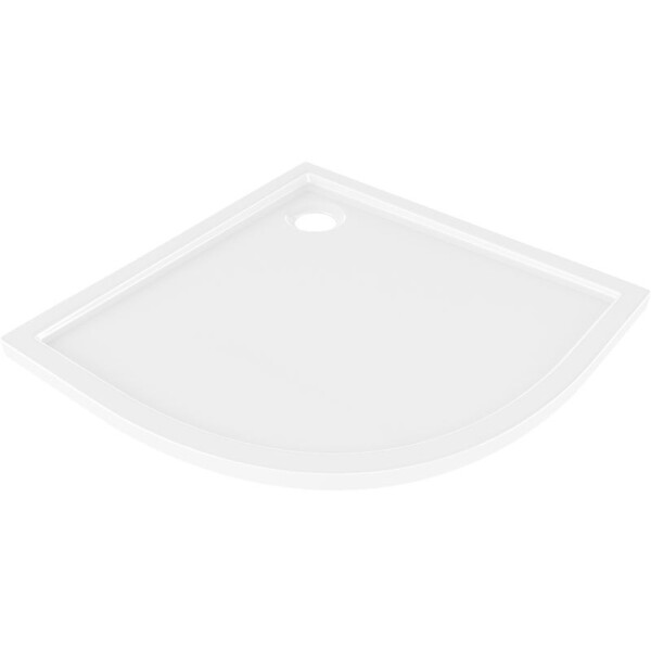 MEXEN - Flow Sprchová vanička čtvrtkruh slim 90 x 90, bílá lesk 46Q109090