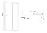 AQUALINE - AMADEO obdélníkový sprchový kout 1100x900 L/P varianta, sklo Brick BTS110BTP90