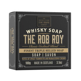 SCOTTISH FINE SOAPS Přírodní tuhé mýdlo pro muže The Rob Roy 100 g, černá barva, papír