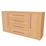 Nábytek Mikulík Komoda ELITE L - hl. 43 cm ROZMĚR: (š/v/h) 170 x 86 x 43 cm