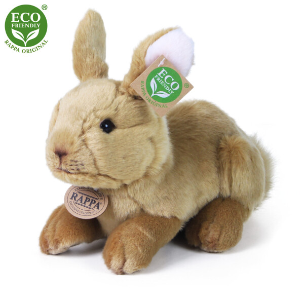 Plyšový králík hnědý ležící, 23 cm ECO-FRIENDLY