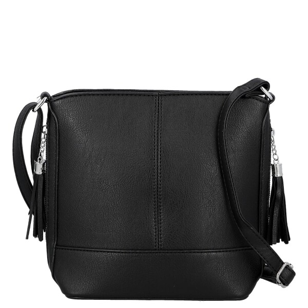 Trendy dámská koženková crossbody kabelka Lída, černá