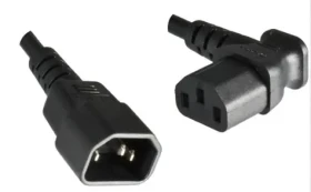 MicroConnect Power Cord C14 90° úhel - C13 1.8m černá (PE040618A)