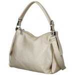 Trendy dámská koženková kabelka na rameno Magdalena, zlatá