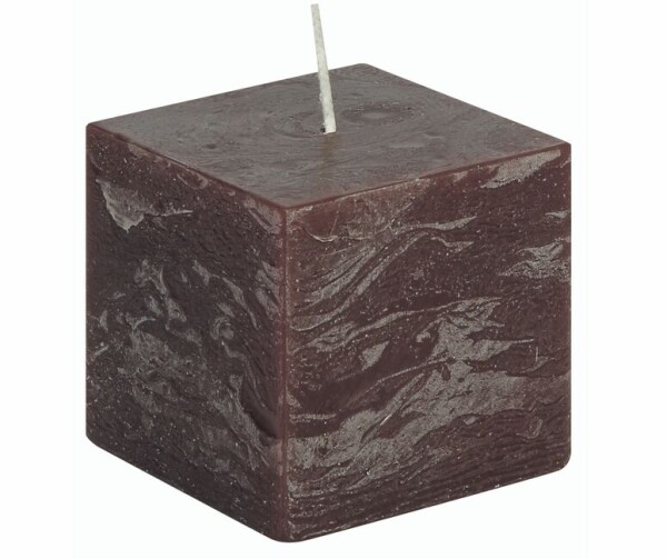 Svíčka kostka hnědá rustikální 68/68/65 Gala kerzen Svíčka kostka hnědá rustikální 68/68/65 Gala kerzen
