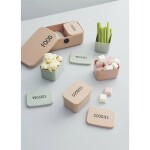 Design Letters Snack - DESIGN LETTERS Svačinová krabička Veggies, zelená barva, plast