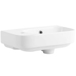 CERANO - Umývátko keramické - nástěnné - Arco - levá - bílá lesklá - 45x25,5 CER-680344
