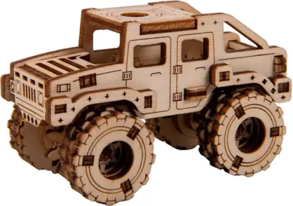 WOODEN CITY 3D Dřevěné puzzle Superfast Monster Truck č.2