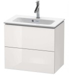 DURAVIT - L-Cube Umyvadlová skříňka Compact, 55x62x39 cm, 2 zásuvky, lesklá bílá LC625602222