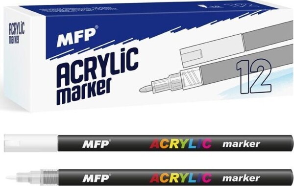 Akrylový popisovač 1mm - bílý