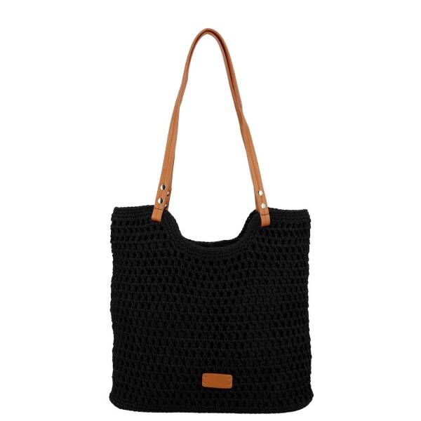 Letní dámská boho kabelka na rameno Chic, černá