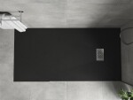 MEXEN/S - Hugo sprchová vanička SMC 180x90, černá, krytka nerez 42709018-X