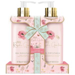 Baylis & Harding Sada s péčí o ruce Rose & Poppy & Vanilla – 2 x 300 ml, růžová barva, plast