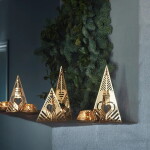 Georg Jensen Čajový svícen 2025, 2 ks, pozlacený 18 karátovým zlatem -