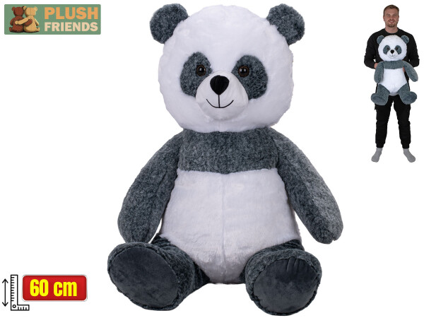 Plyšová panda Plush Friends sedící 60 cm