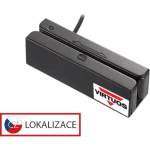 VIRTUOS MSR-100A černá / Čtečka magnetických karet / emulace (KBW) / RS-232 / USB (EIE0003)