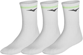 Mizuno TN 3P Socks With Line 6PK U White Neo Mint - Tréninkové ponožky Mizuno TN 3P Socks With Line 6PK 32GXCA54Z70 - tři páry Velikost textilu: M