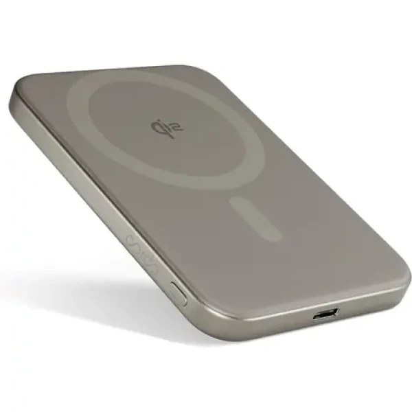 Epico UltraPack EM51 MagSafe Qi2 titanová / Bezdrátová powerbanka / 5000 mAh / USB-C / 20W (9915112100086)